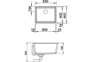 Мойка из гранита Blanco Subline серый (523433) - 2