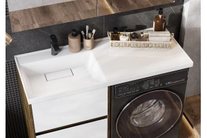 Комплект мебели Aquaton Лондри 60 светлое дерево-белый - 2