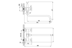 Смеситель для ванны Lemark Benefit хром (LM2551C) - 2