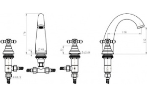 Смеситель для раковины Boheme Tradizionale хром - 2
