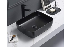 Раковина накладная CeramaLux NC 50 см черный матовый (2105-1МВ)