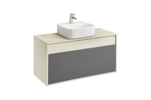 Тумба с раковиной Aquaton Лофт Урбан 100 светлое дерево-серый