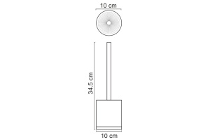 Ершик для унитаза Wasserkraft Mindel белый матовый - 3