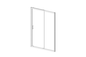 Душевая дверь в нишу Vincea Alpha 110х190 профиль брашированное золото стекло прозрачное  - 3