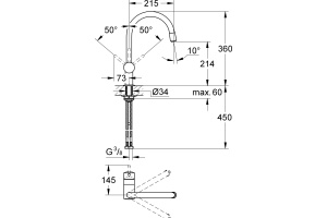 Смеситель Grohe Minta 32918000 для кухонной мойки - 3