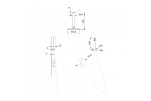 Душевая система Abber Wasser Kreis розовое золото - 2