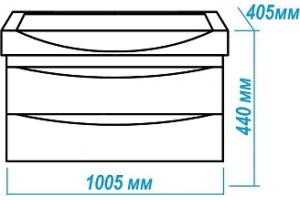 Тумба под раковину Misty Элвис 105 белая глянцевая - 3