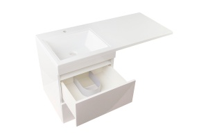 Тумба под раковину Style Line Даллас 120 Люкс Plus, белый (СС-00002351) - 3