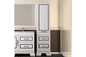 Шкаф-пенал Opadiris Оникс R серебряная патина