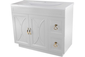 Тумба с раковиной Misty Амбра 100 белый - 2