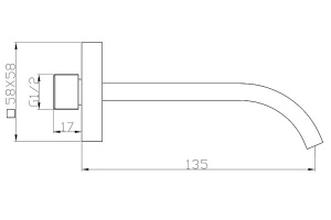 Излив для ванны BelBagno Romano хром  - 2