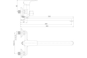 Смеситель Rossinka RS32 универсальный RS32-32 - 2