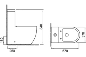 Унитаз-моноблок SantiLine SL-5011 - 2