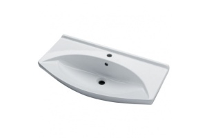 Тумба с раковиной Misty Лувр 75 серая глянцевая - 3