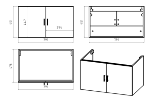 Тумба под раковину Misty Галвер 80 белая глянцевая - 3