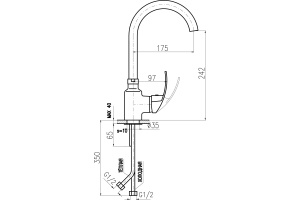 Смеситель для раковины Rav Slezak Mississippi хром (MS007.5/4) - 2