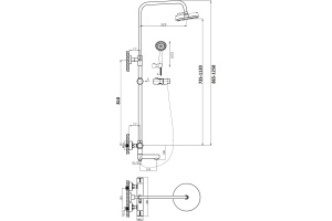 Душевая стойка Orange Thermo T02S3-911b - 2