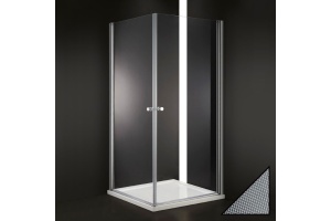 Душевой уголок Cezares Elena 70х70 хром стекло рифленое