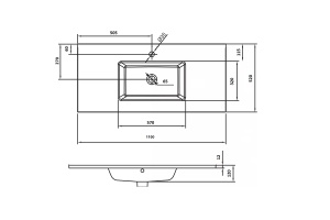 Раковина - столешница Armadi Art Monaco 110 золото - 2
