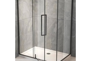 Душевой уголок Veconi Rovigo RV-034B 100х100 профиль черный (RV034B-100100-01-C7) - 2