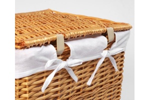 Корзина для белья Wasserkraft Ammer WB-370-M светло-коричневая, средняя - 3