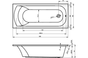 Акриловая ванна Riho Miami 180x80 - 2