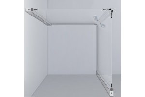 Душевой уголок Vincea Orta 80х80 хром стекло прозрачное - 2