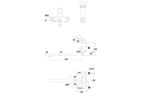 Смеситель Kaiser County 55255 универсальный - 2