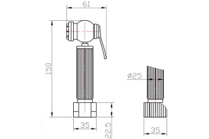 Гигиенический душ Zorg Antic AZR P007 Bronze - 2