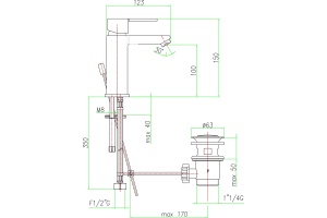 Смеситель для биде Fiore  хром (77CR7530) - 2