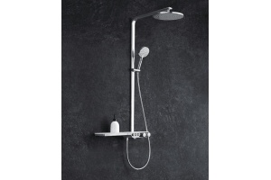 Душевая стойка Black&White Universell с термостатом хром - 3