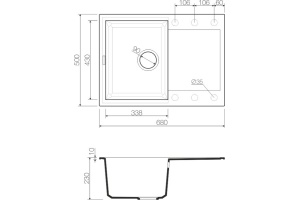 Мойка кухонная Omoikiri Sakaime 68-DC темный шоколад - 3