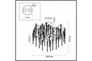 Потолочная люстра Odeon Light Hall Banche 5004/8C - 3