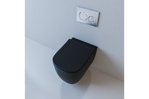 Унитаз подвесной Esbano Garant с сиденьем микролифт, черный матовый (ESUPGARABM) - 2