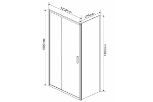 Душевой уголок Vincea Garda 120х90 черный стекло рифленое - 2