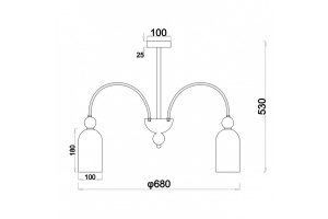 Люстра на штанге Escada Ode 686/5PL Chrome - 3