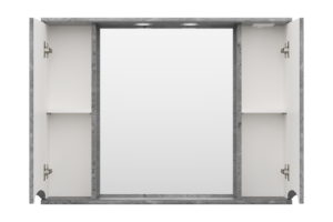 Зеркало-шкаф Misty Атлантик 100 серое матовое - 2