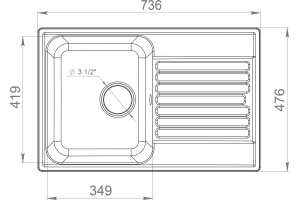 Мойка кухонная GranFest Quarz Z78 белый - 3