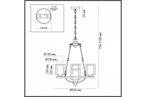 Подвесная люстра Lumion Riverly 6524/4 - 3