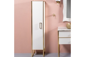 Шкаф-пенал Armadi Art Monaco L белый глянец - золото - 2