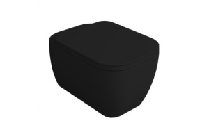 Унитаз подвесной Simas Henges с крышкой черный матовый