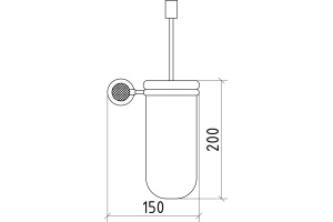 Ершик Boheme Royal Cristal Gold подвесной - 3