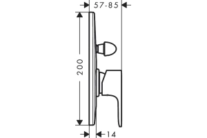 Смеситель для ванны с душем Hansgrohe Rebris E хром - 3