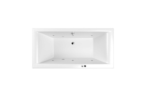 Акриловая ванна Whitecross Savia Duo 170х80 белая хром с гидромассажем