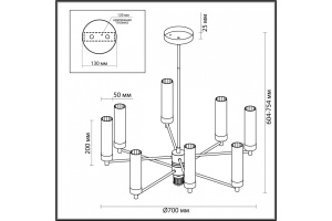 Подвесная люстра Lumion Classi Kamilla 5275/8C - 3