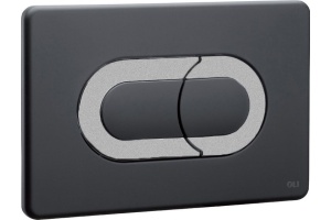 Кнопка смыва Oli Salina хром матовый, черный (640099)