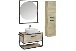 Комплект мебели Aquaton Лофт Фабрик 80 с раковиной Одри 42 светлое дерево 