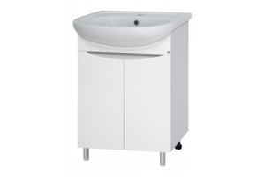 Тумба под раковину Misty Смайл 60 белая глянцевая