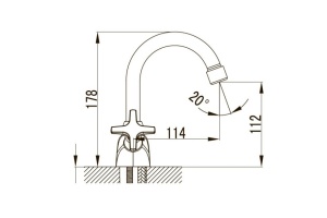 Смеситель Kaiser Crystal 28111 для раковины - 2