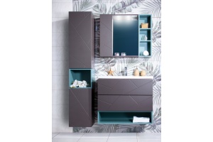 Мебель для ванной Бриклаер Кристалл 80 софт графит - 3